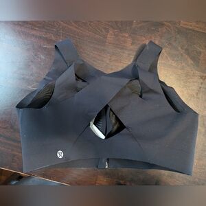 Lululemon Energy Zip-Front BraHigh-Support, Women's 34DD, Black